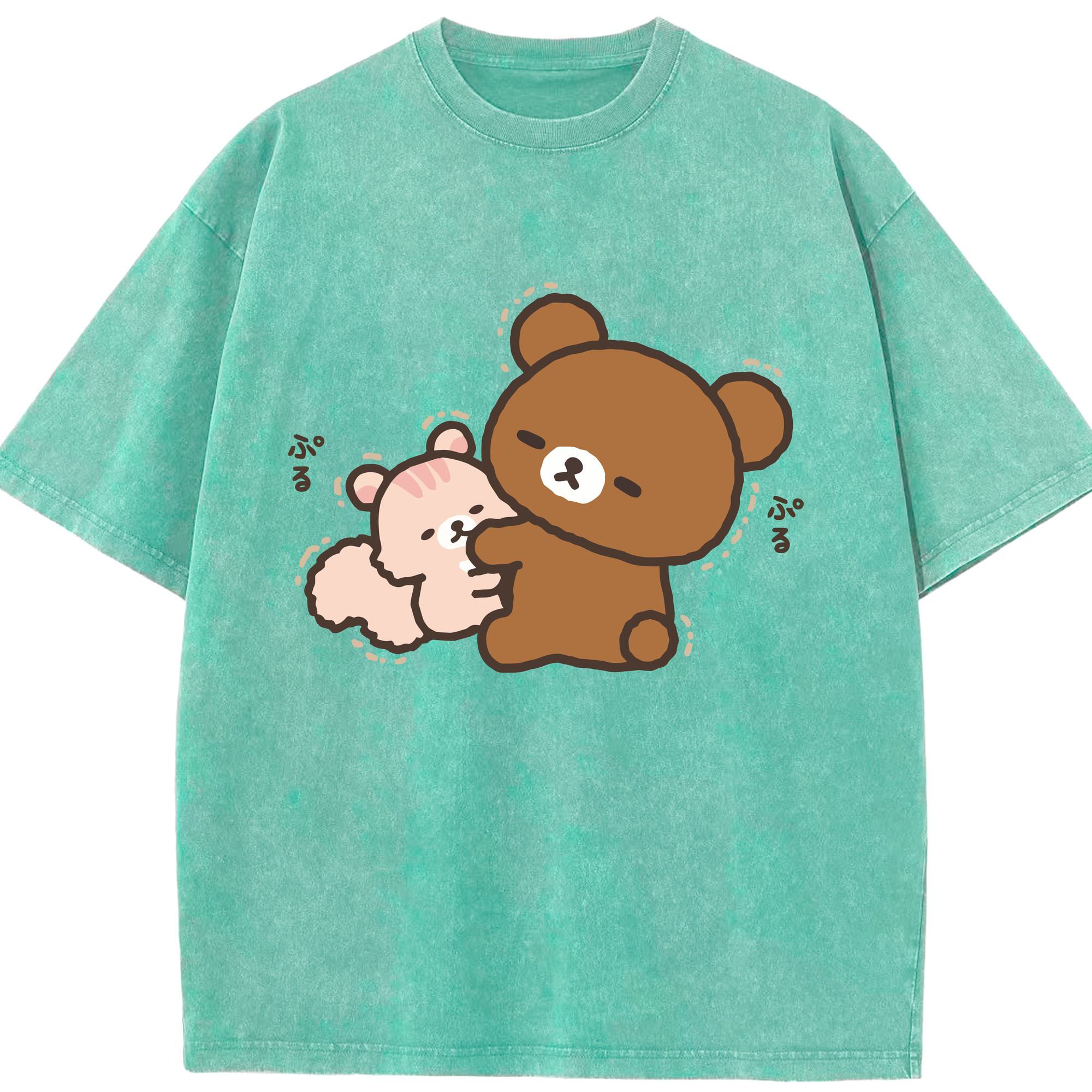 （画像用） リラックマ リラックマ キイロイトリ Rilakkuma Korilakkuma Kiiroitori 綿100% ヴィンテージ風 半袖Tシャツ（フロントプリント）